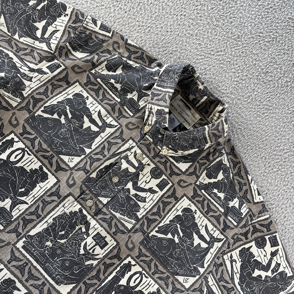 Vintage Dietrich Varez Collection Reyn Spooner Shirt Mens XL Popover Ahi Tuna